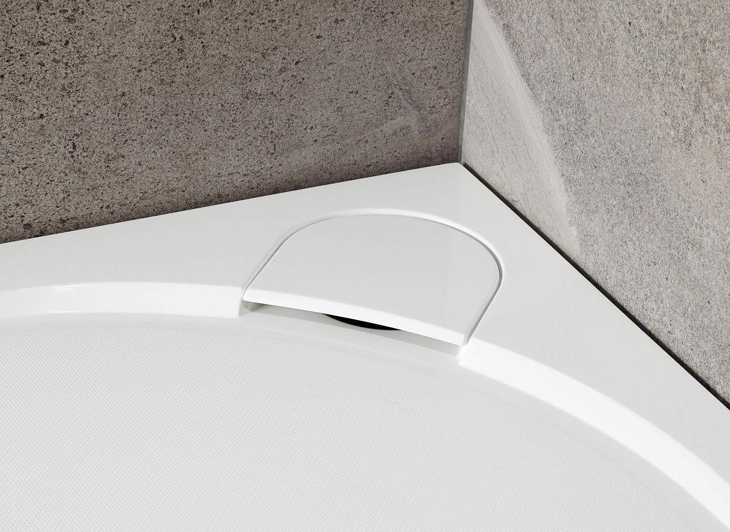 Talla Slip Resistant Left Hand Offset Quad Shower Tray White - 1200 x 800 x 30mm