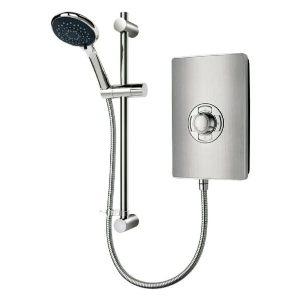 Aspirante Brushed Steel Electric Shower - 8.5kW