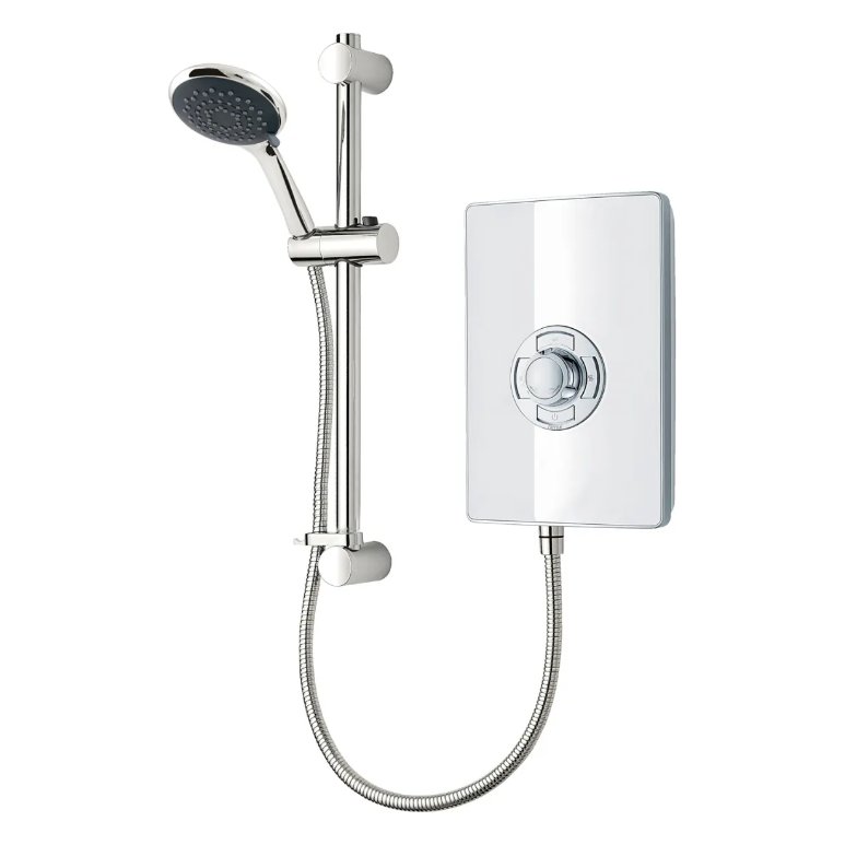 Aspirante White Gloss Electric Shower - 8.5kW