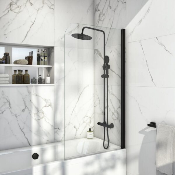 Radius Edge Bath Screen 800 x 1400mm