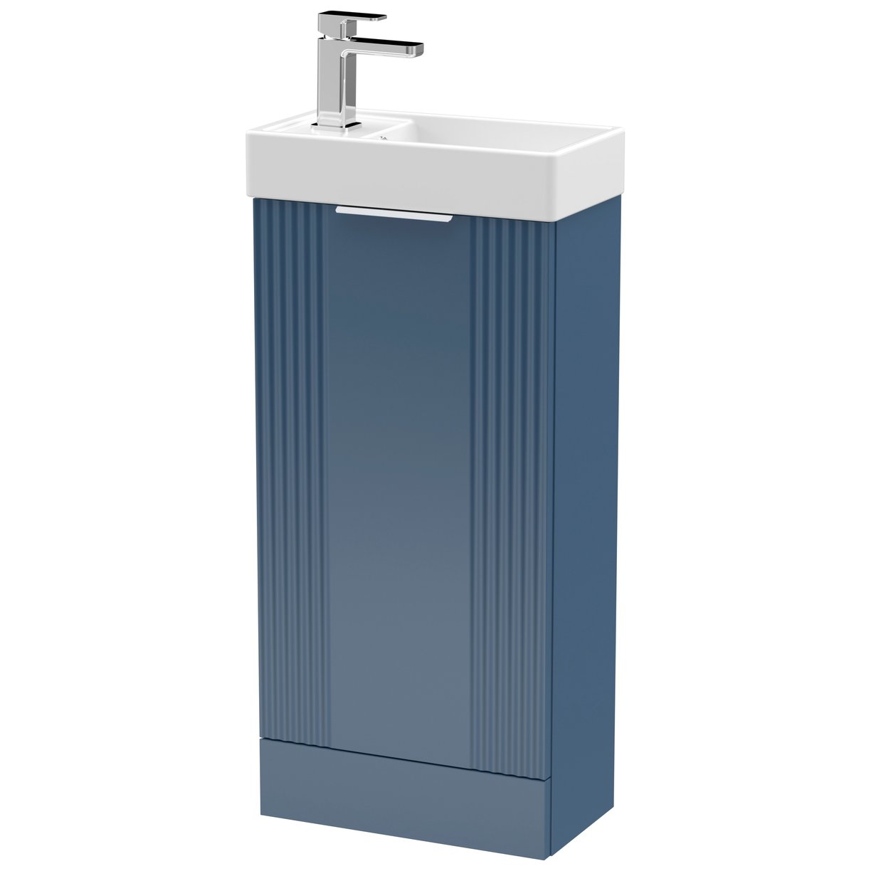 Deco Compact 400mm Floor Standing 1-Door Vanity Unit & Ceramic Basin
