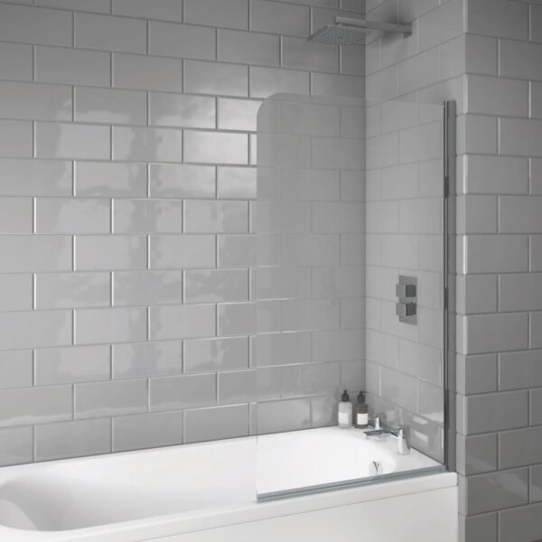 Radius Edge Bath Screen 1400 x 800mm