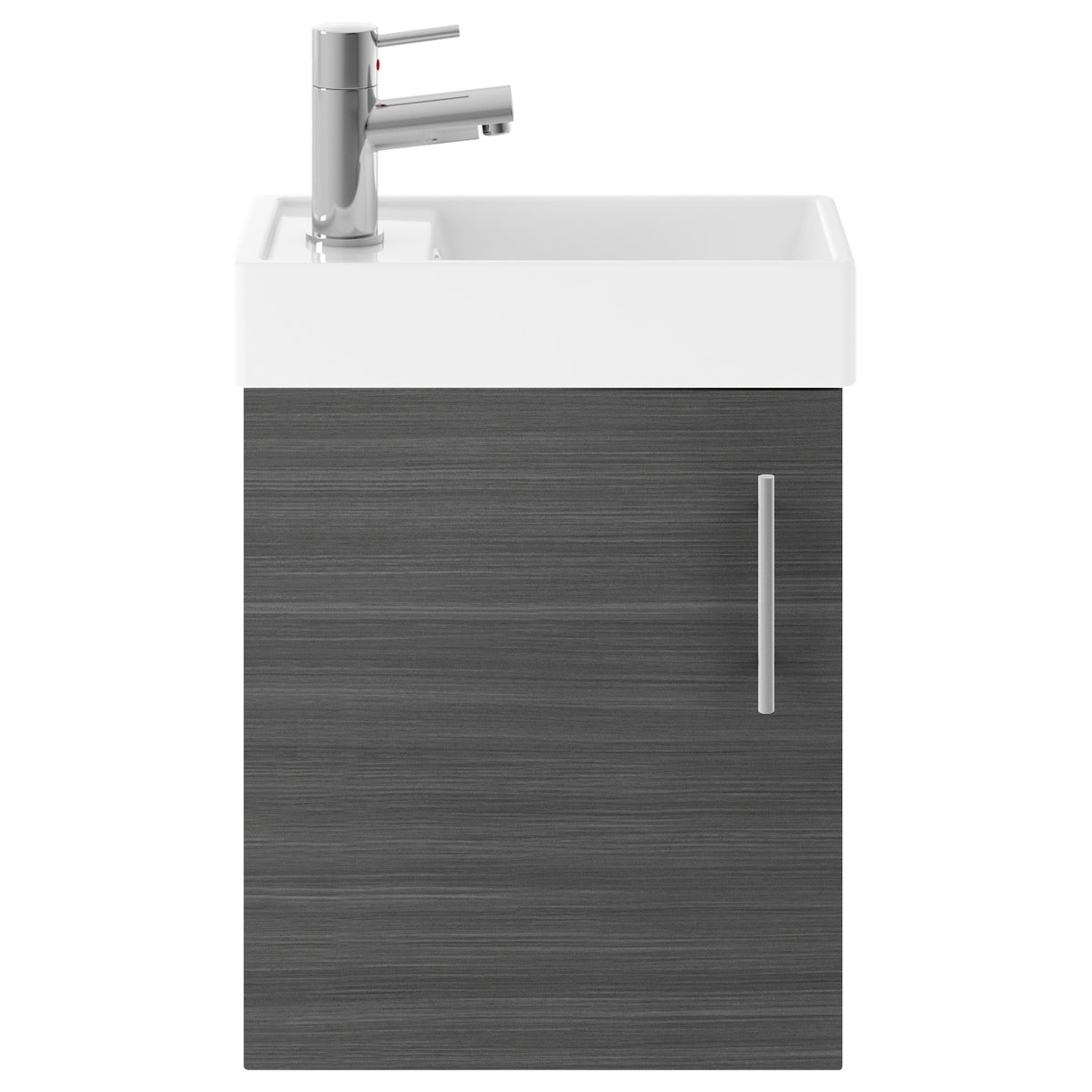 Vault 400mm Wall Hung 1-Door Vanity Unit & Ceramic Basin