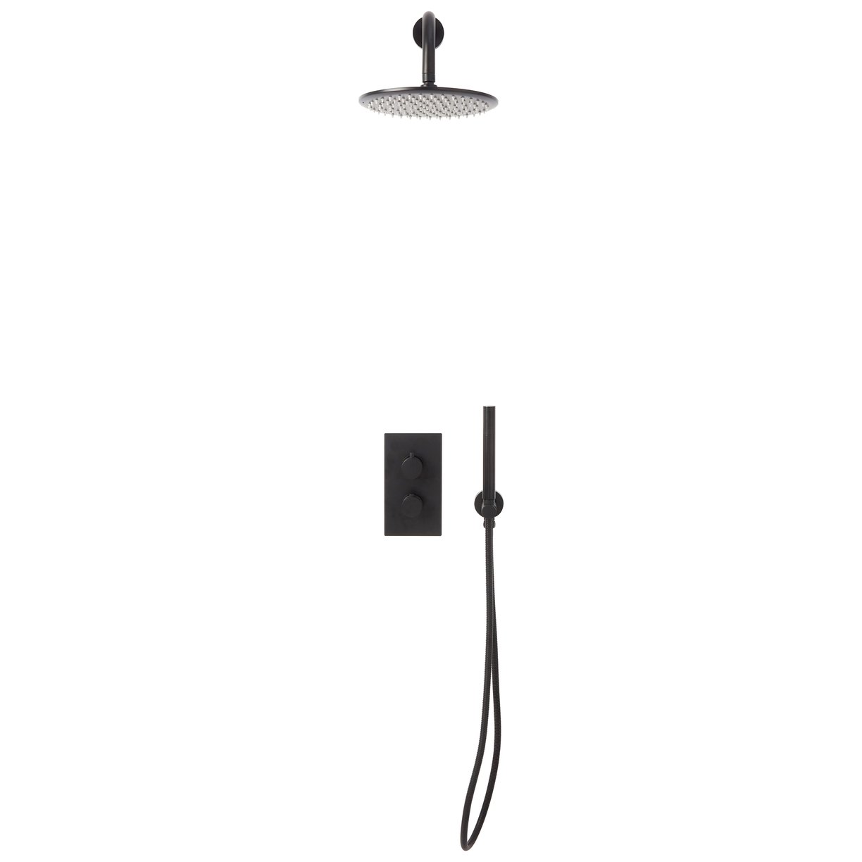 Core Concealed Shower with Head, Arm & Handset with Wall Outlet Holder