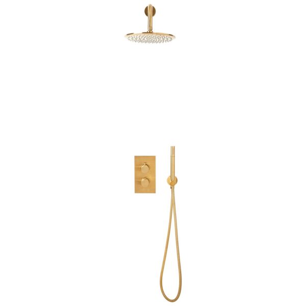 Core Concealed Shower with Head, Arm & Handset with Wall Outlet Holder