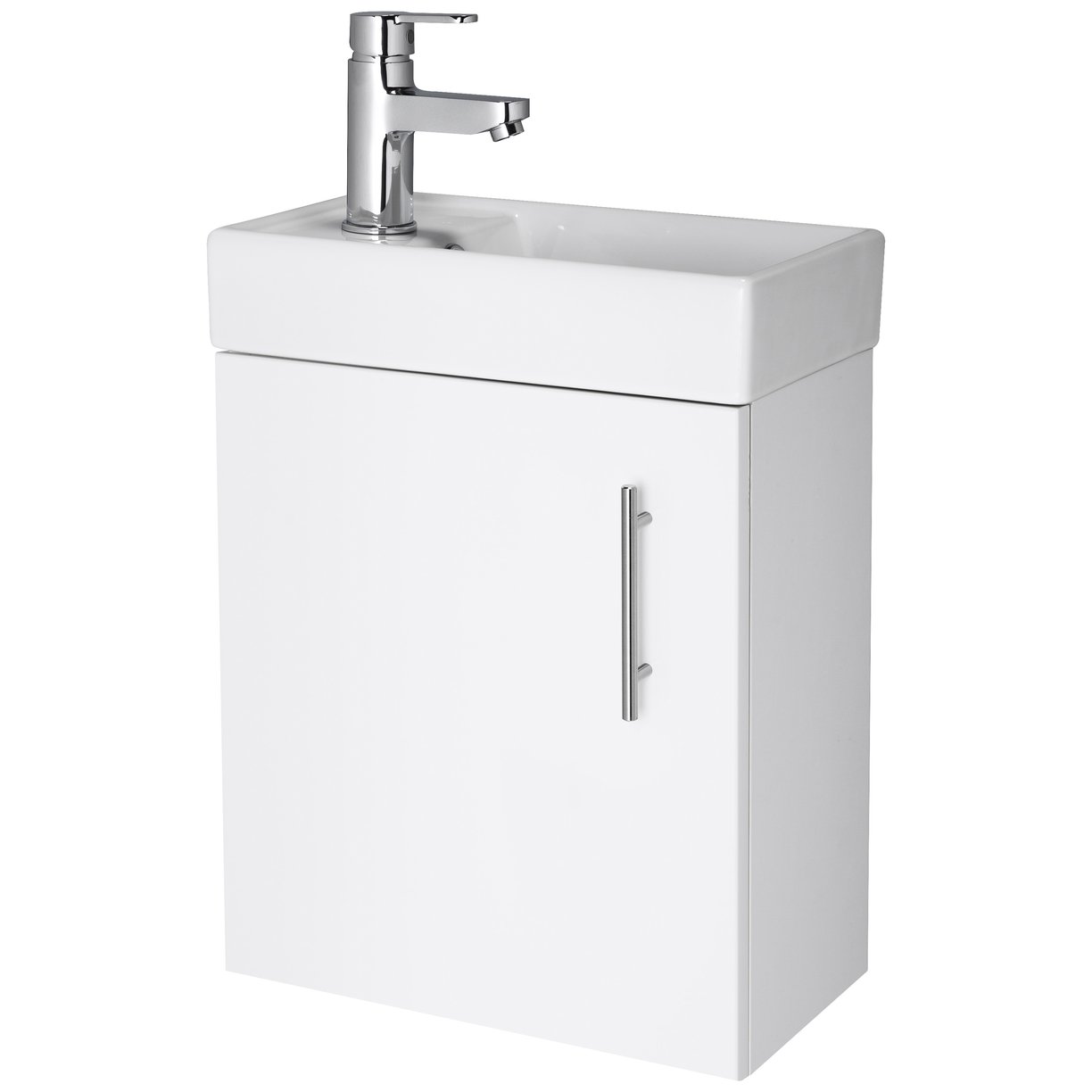 Vault 400mm Wall Hung Minimalist Compact Vanity Unit & Ceramic Basin