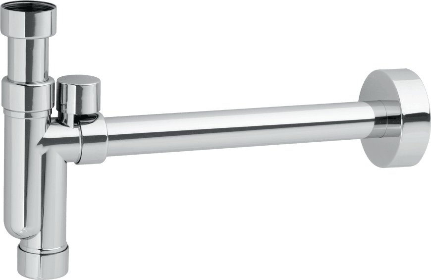 Chrome Plated Basin Kit With Plastic Tubular Anti-Vac Trap
