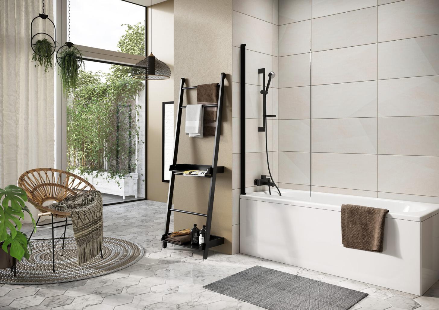 Thalia Single Panel Bath Screen 800 x 1500mm