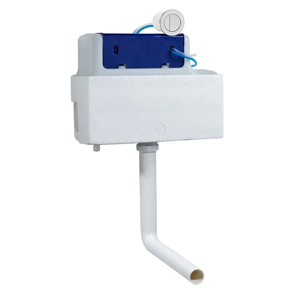 Comfort Height Concealed Cistern Including Chrome Flush Button