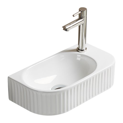 Vessel 400mm Fluted Cloakroom Basin