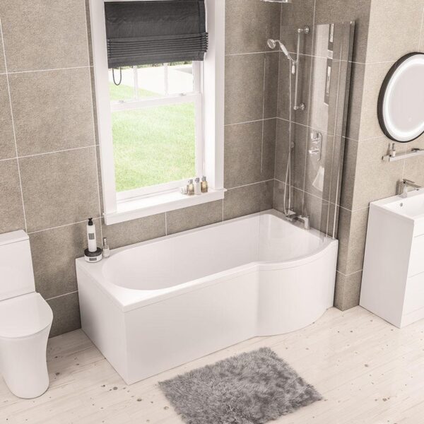 Portland P Shape Right Hand 1500 x 850 x 750mm