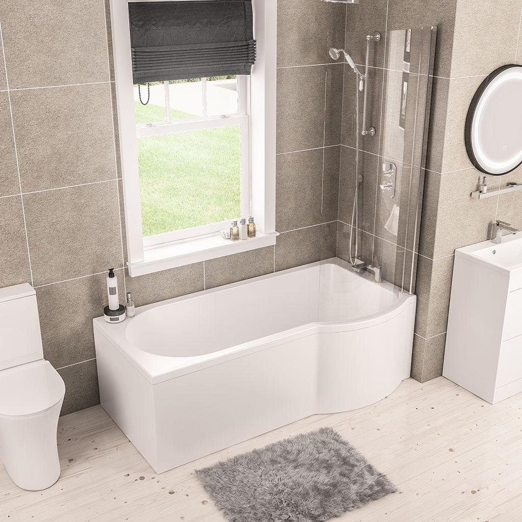 Portland P Shape Right Hand 1500 x 850 x 750mm