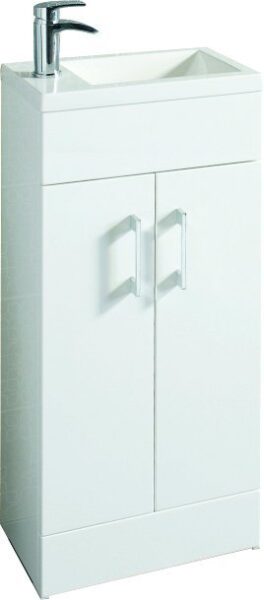 Lomond 400 Floor Standing Slim 1-Door Vanity Unit with Armastone Basin