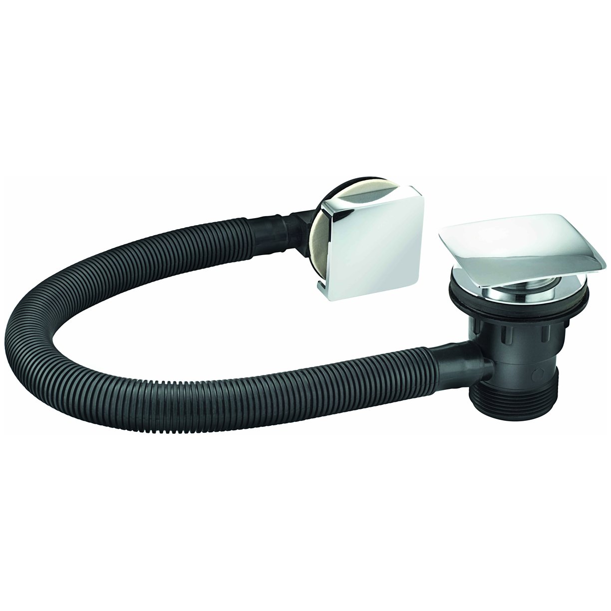Square Push Button Bath Waste & Overflow