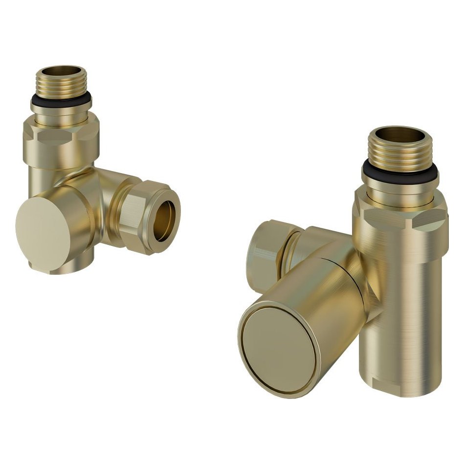 Corner Manual Dual Fuel Radiator Valve (Pair)