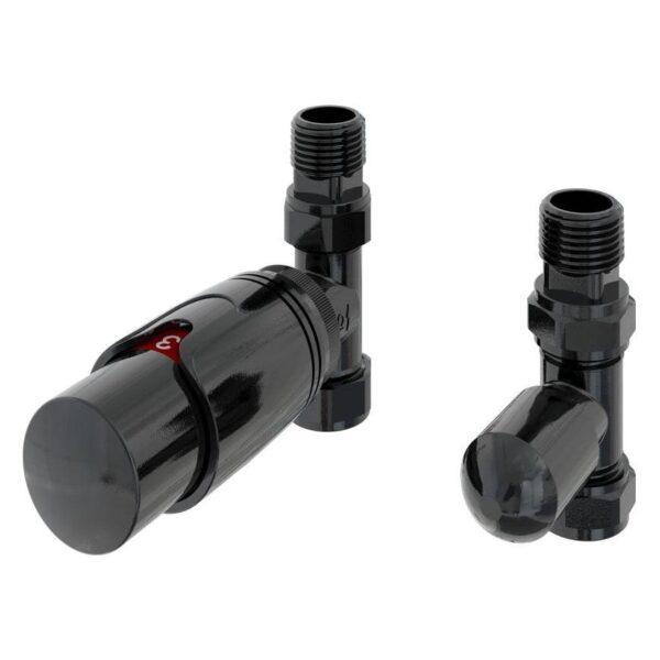 15mm Straight Thermostatic Radiator Valve and Lockshield Valve