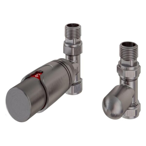15mm Straight Thermostatic Radiator Valve and Lockshield Valve