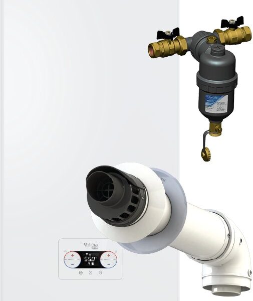 Vibe MAX 30C Boiler + XF Horizontal Flue Kit + 22mm Inline, Compact Magnetic Filter