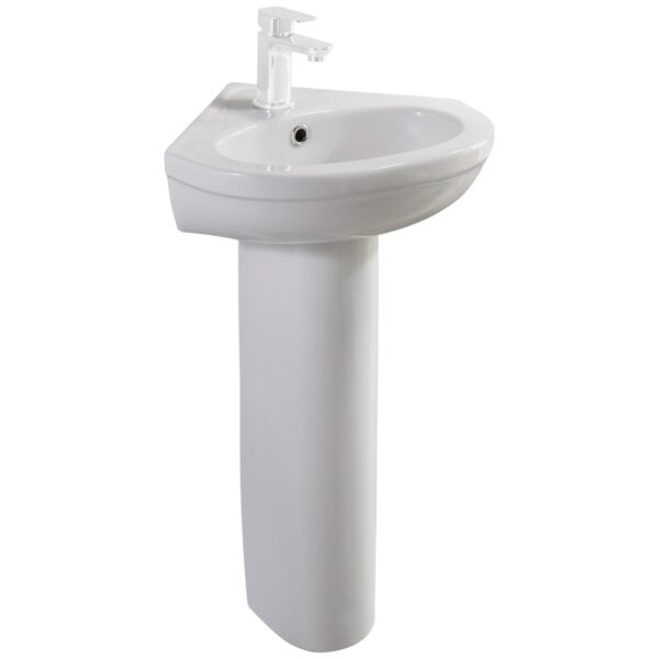Skara 330 Corner Basin & Pedestal