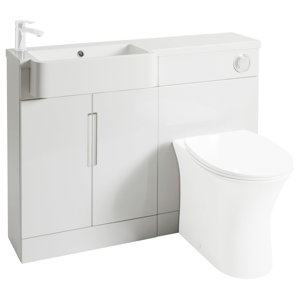 Lewis Slim 1100 Semi-Recessed Combination Unit (Left Hand Basin Option)