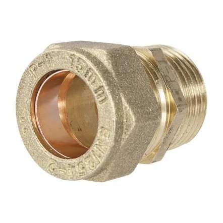 22mm x ¾" Compact Male Compression Coupler (No Flange)