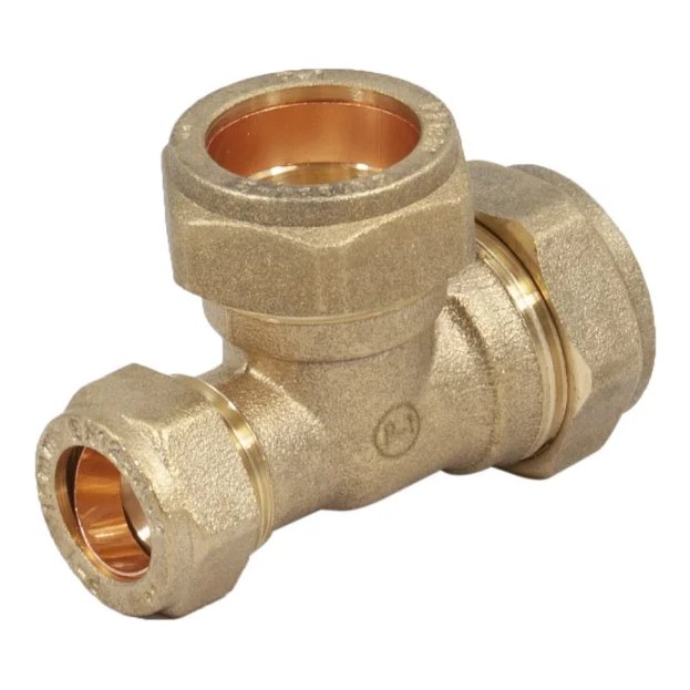 22 x 15 x 22mm Compact Compression Reducing Tee