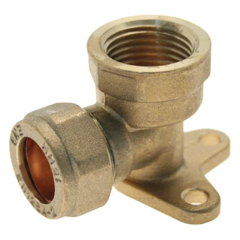 22mm x ¾" Compact Compression Wallplate Elbow