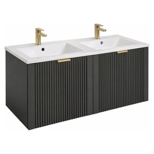 Tyndrum 1200 Wall Hung Vanity Unit with Twin Ceramic Basin