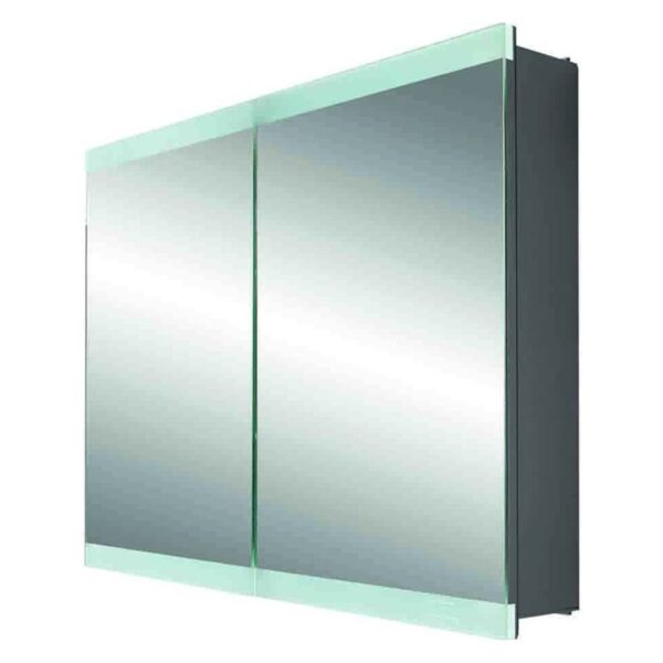 Portree 2-Door LED Mirror Cabinet with Bluetooth