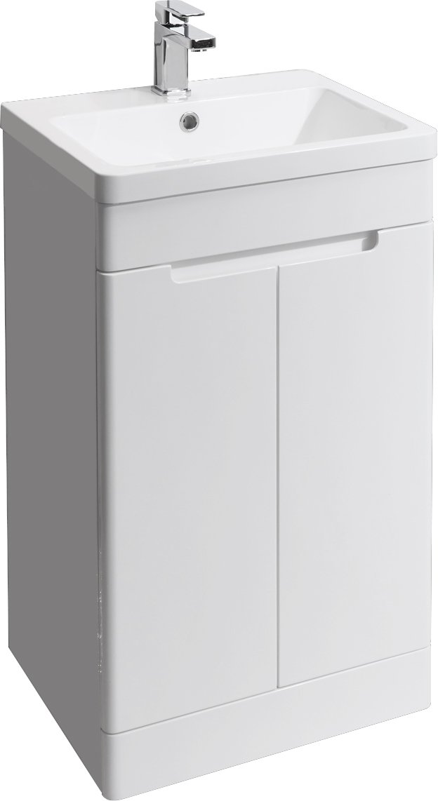 Selkirk 500 Floor Standing 2-Door Vanity Unit with Ceramic Basin