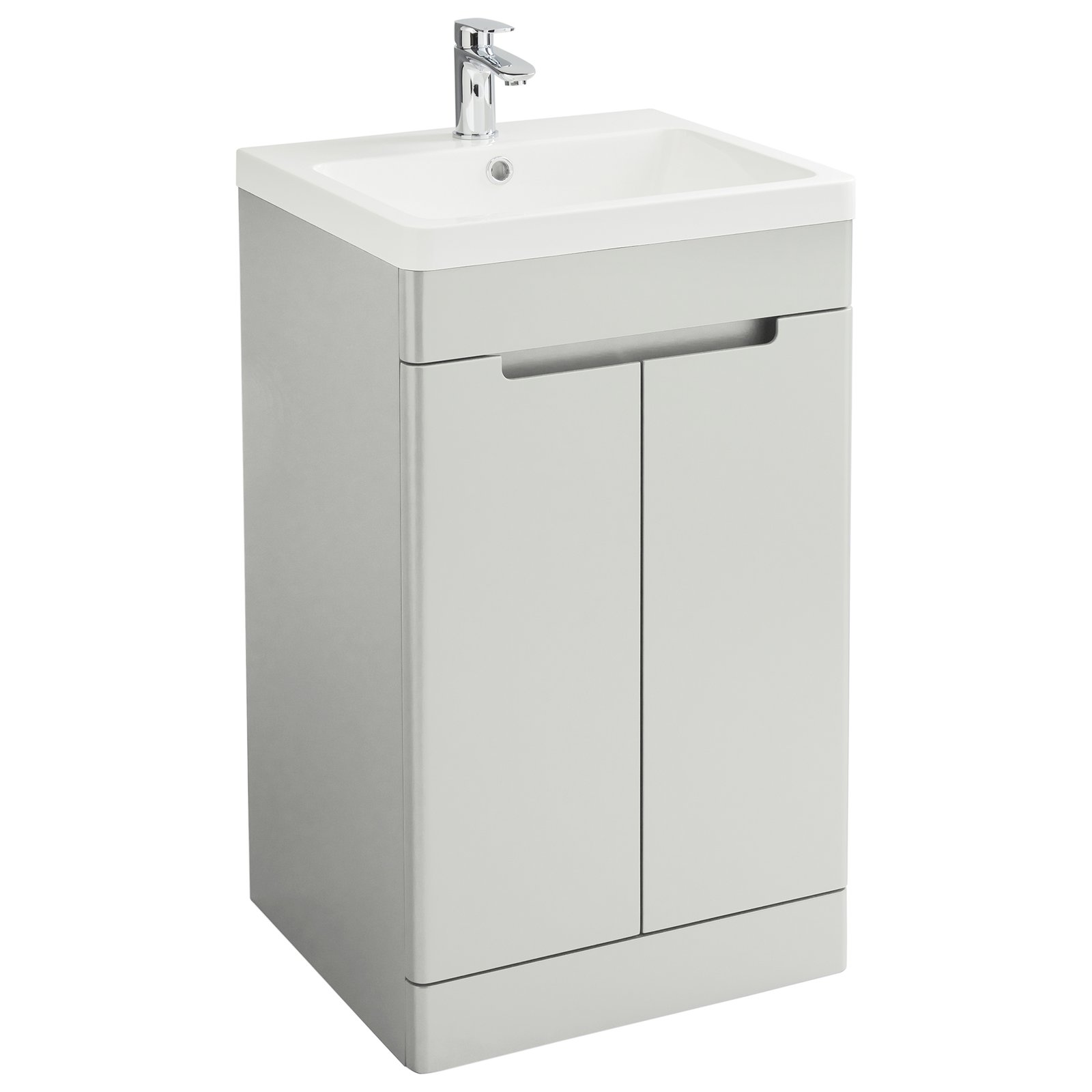 Selkirk 500 Floor Standing 2-Door Vanity Unit with Ceramic Basin