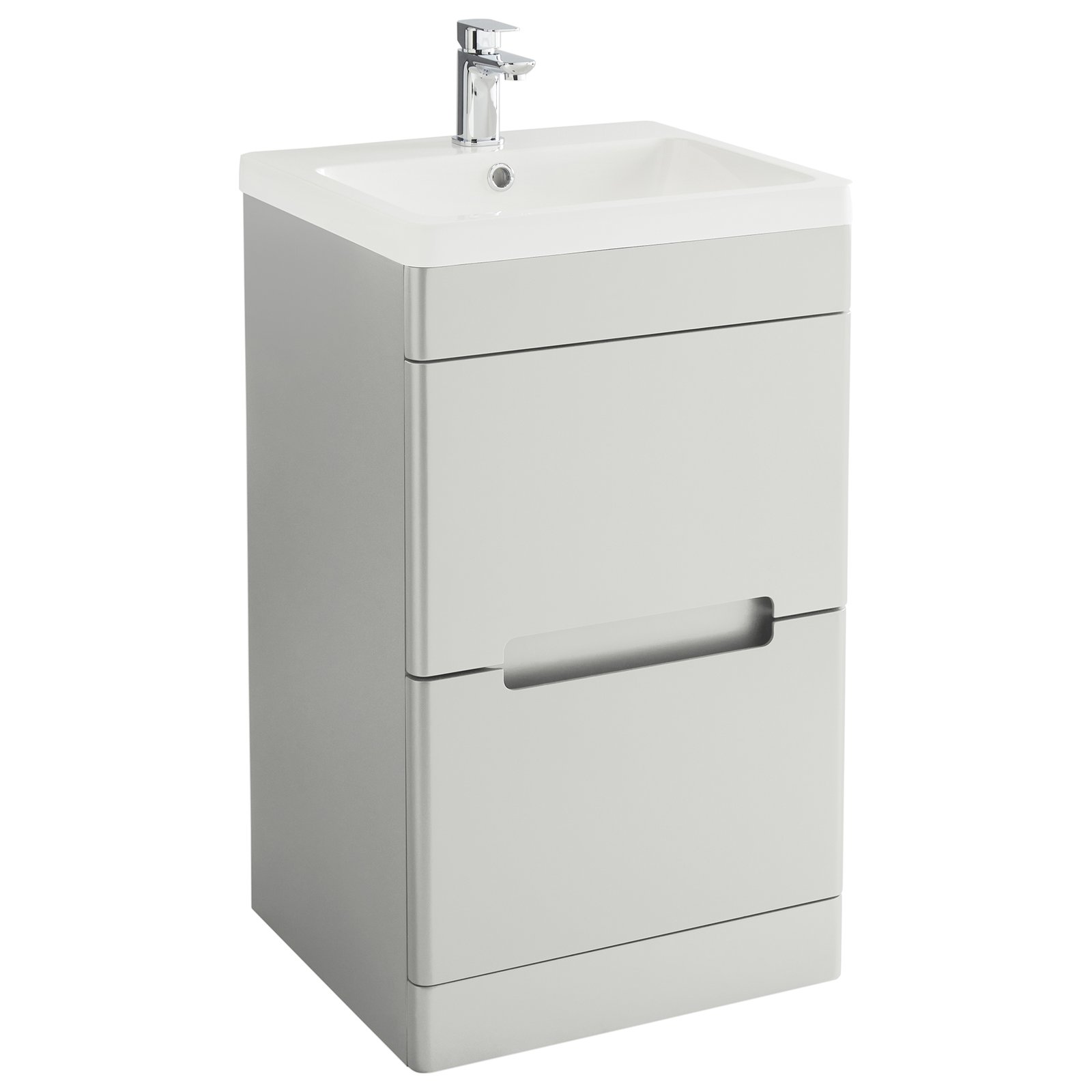 Selkirk 500 Floor Standing 2-Drawer Vanity Unit with Ceramic Basin