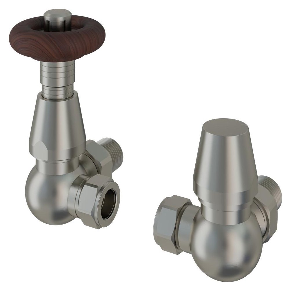 15mm Corner Traditional Thermostatic Radiator Valve with Lockshield