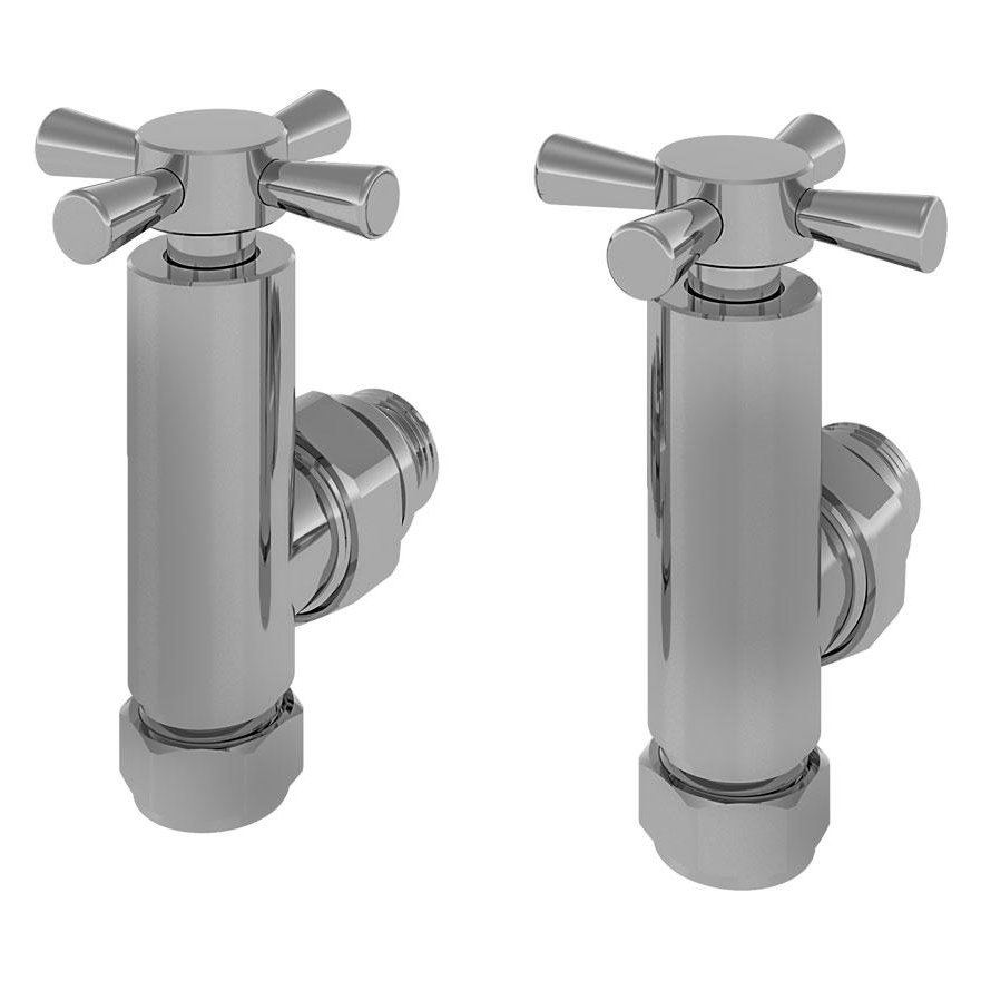 Angled Crosshead Radiator Valve (Pair)
