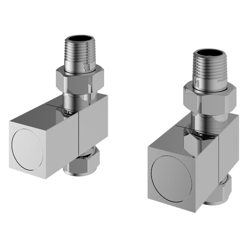 Straight Square Radiator Valve (Pair)