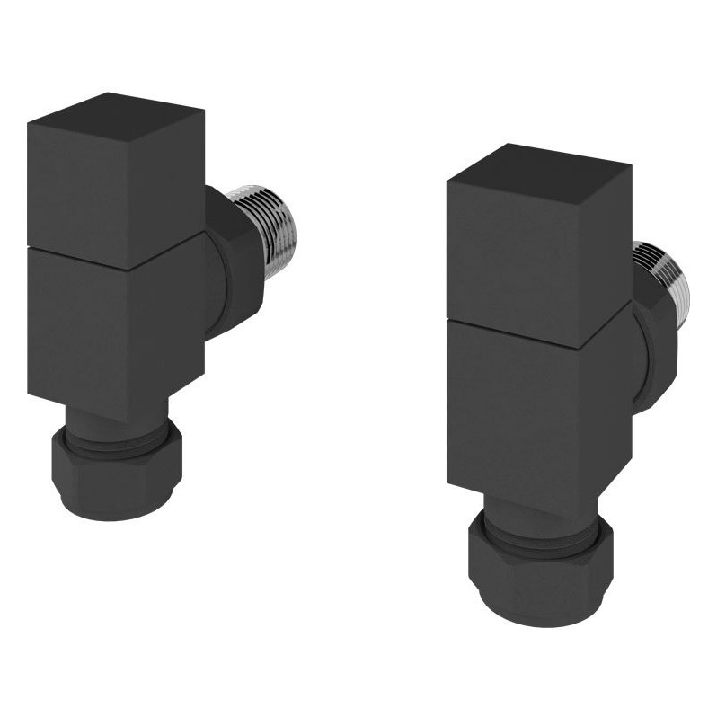 Angled Square Radiator Valve (Pair)
