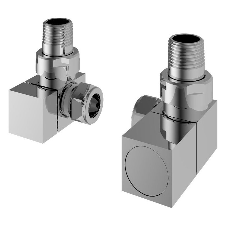 Corner Square Radiator Valve (Pair)