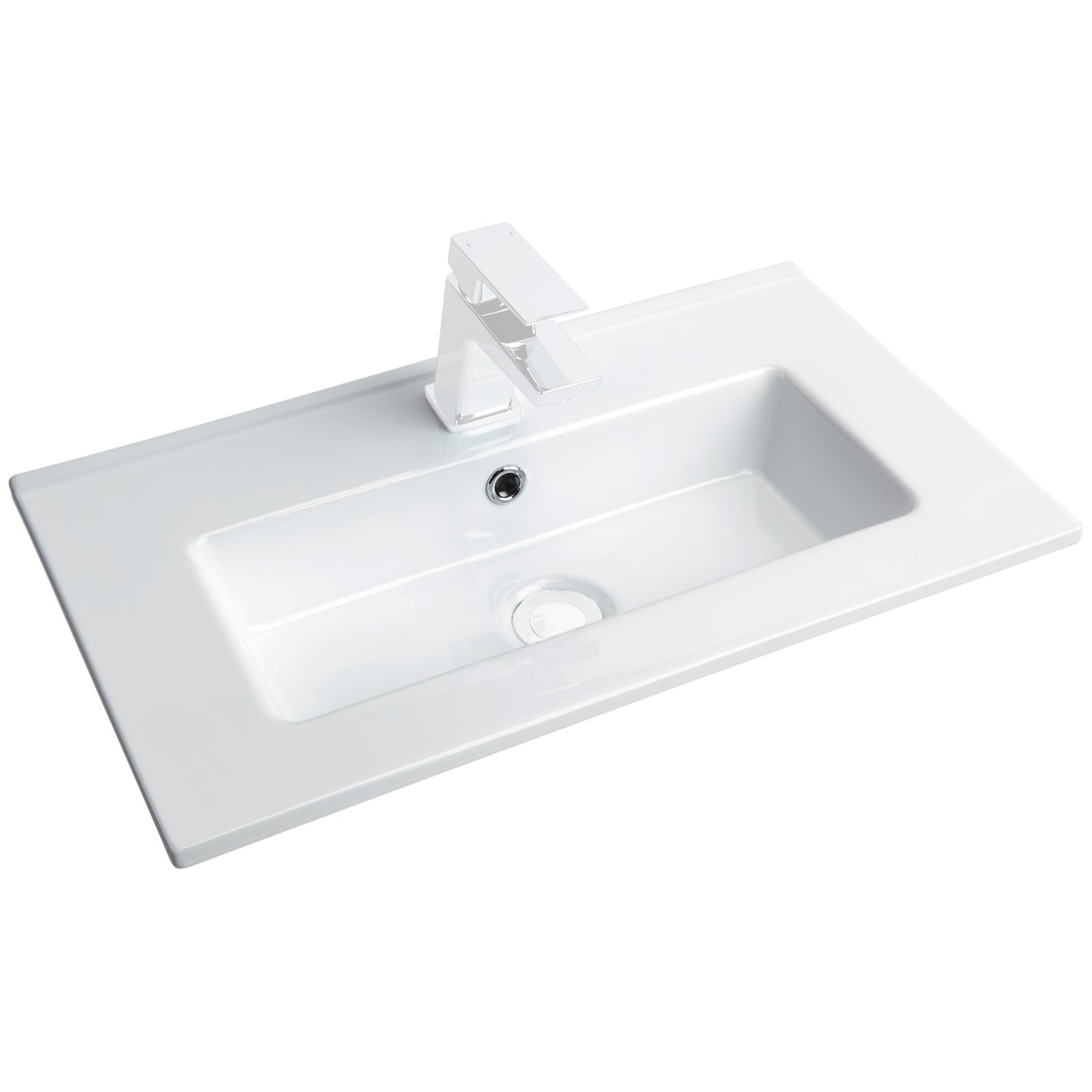 Jura 600 LED Wall Hung 2-Drawer with Slim Ceramic Basin