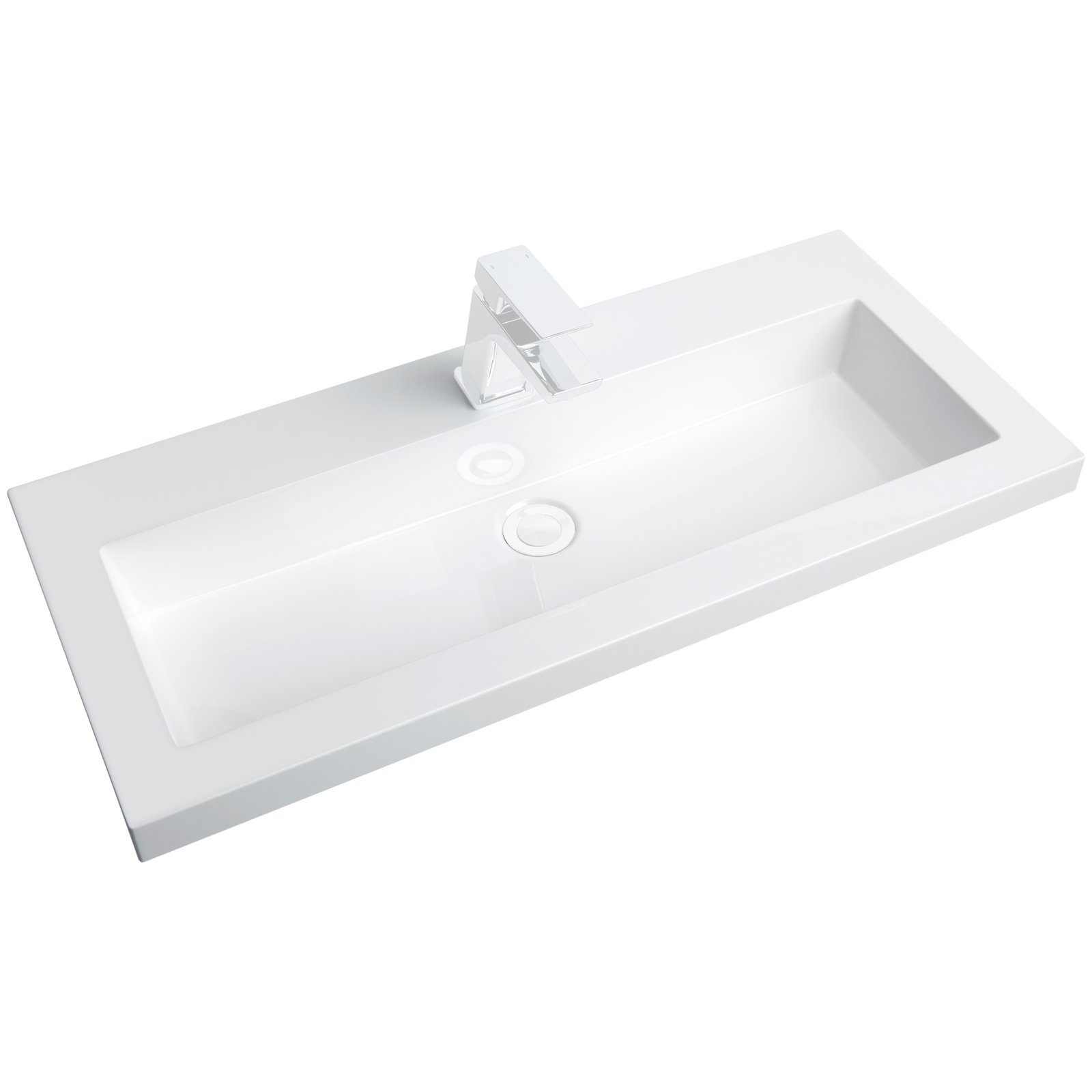 Jura 800 LED Wall Hung 2-Drawer with Slim Armastone Basin