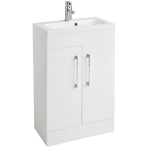 Lomond 500 Floor Standing Slim 2-Door Vanity Unit with Armastone Basin