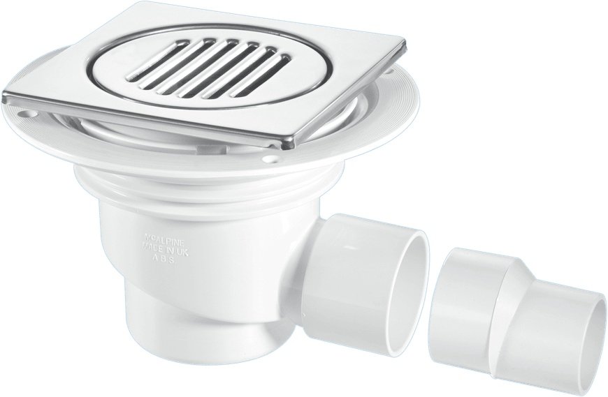 75mm Seal Gully Stainless Steelteel 6" Tile 2" Horizontal Outlet