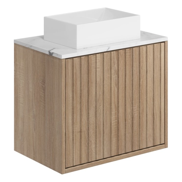 Alfie 600 Wall Hung Vanity Unit, Worktop & Basin