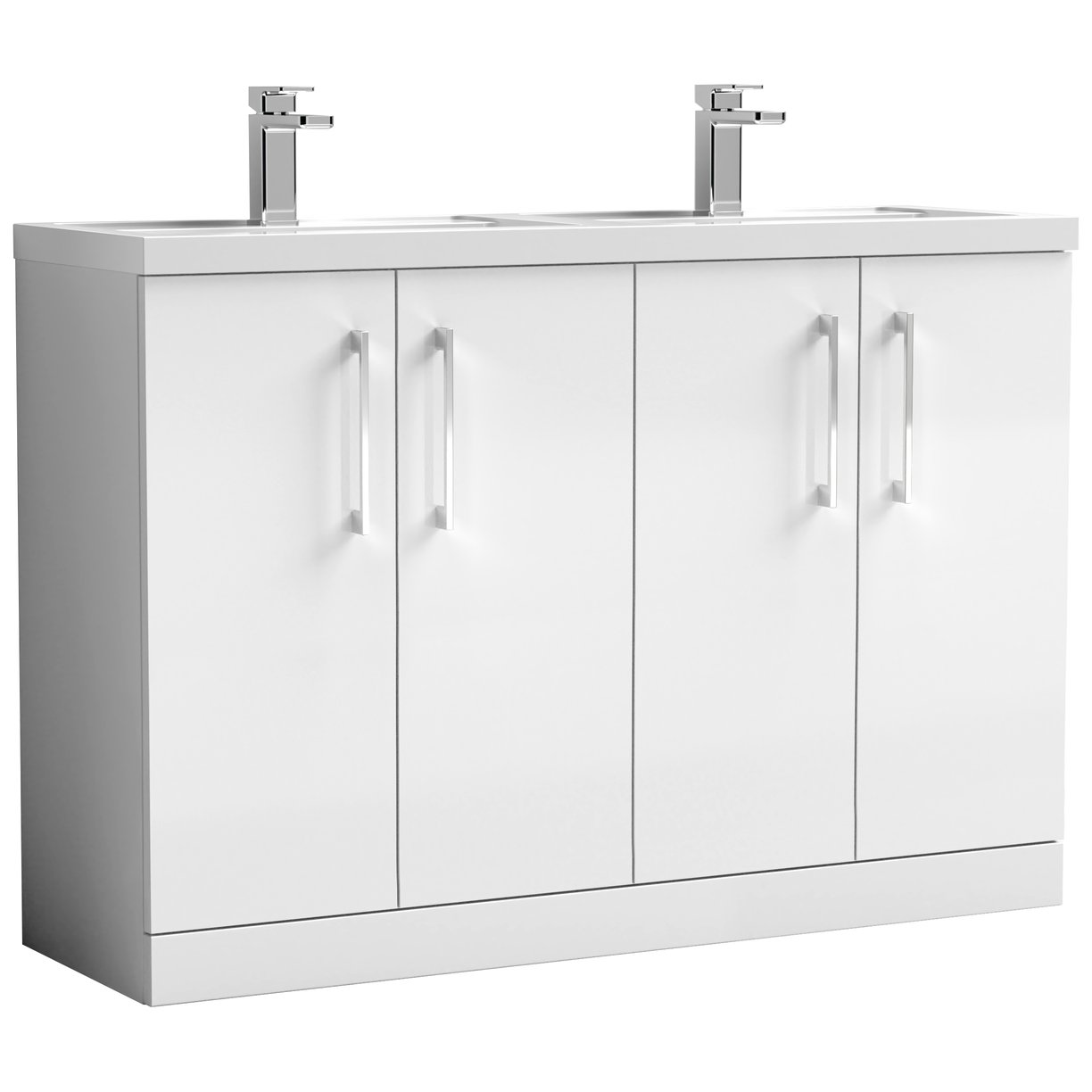 Arno 1200mm Floor Standing 4 Door Vanity Unit & Double Basin