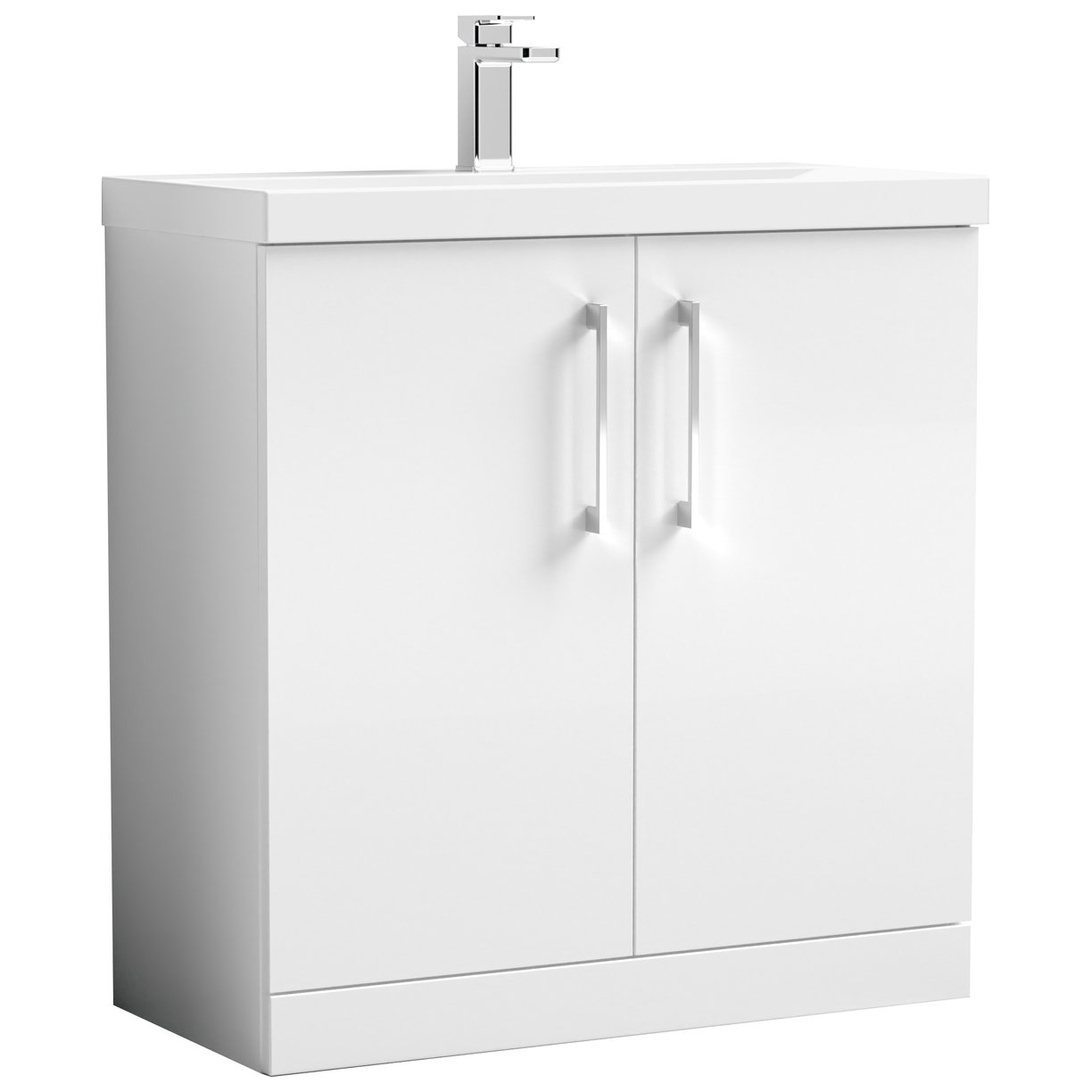 Arno 800mm Floor Standing 2-Door Vanity Unit & Thin-Edge Ceramic Basin