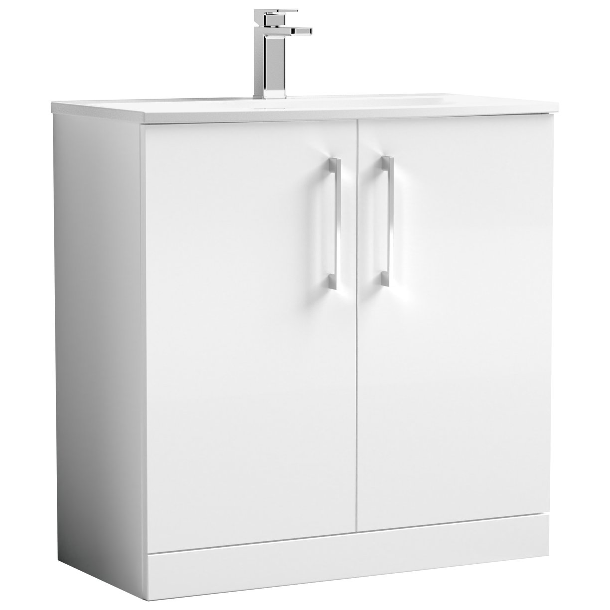 Arno 800mm Floor Standing 2-Door Vanity Unit & Curved Ceramic Basin