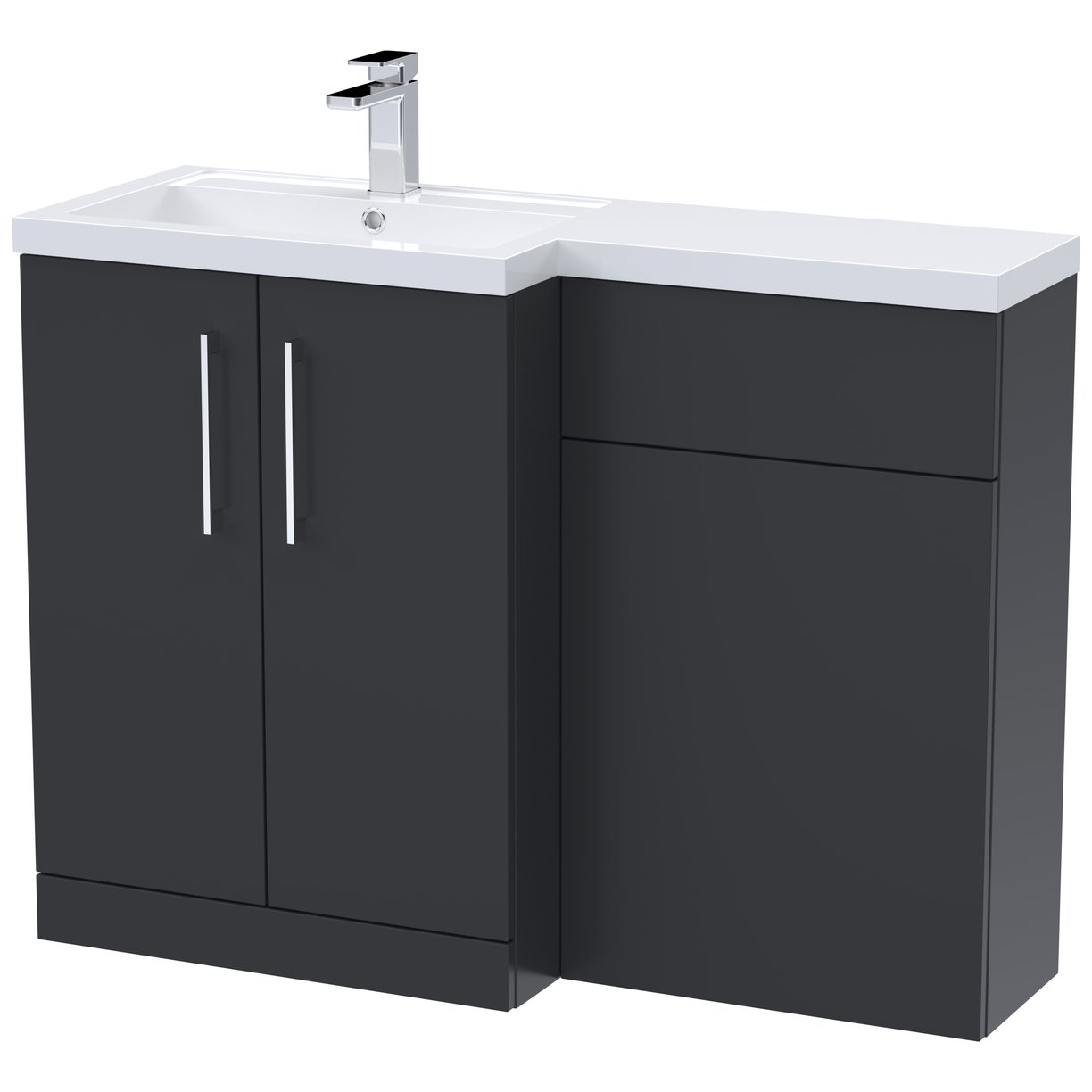 Arno 1100mm L-Shaped Combination Vanity Unit Left Hand