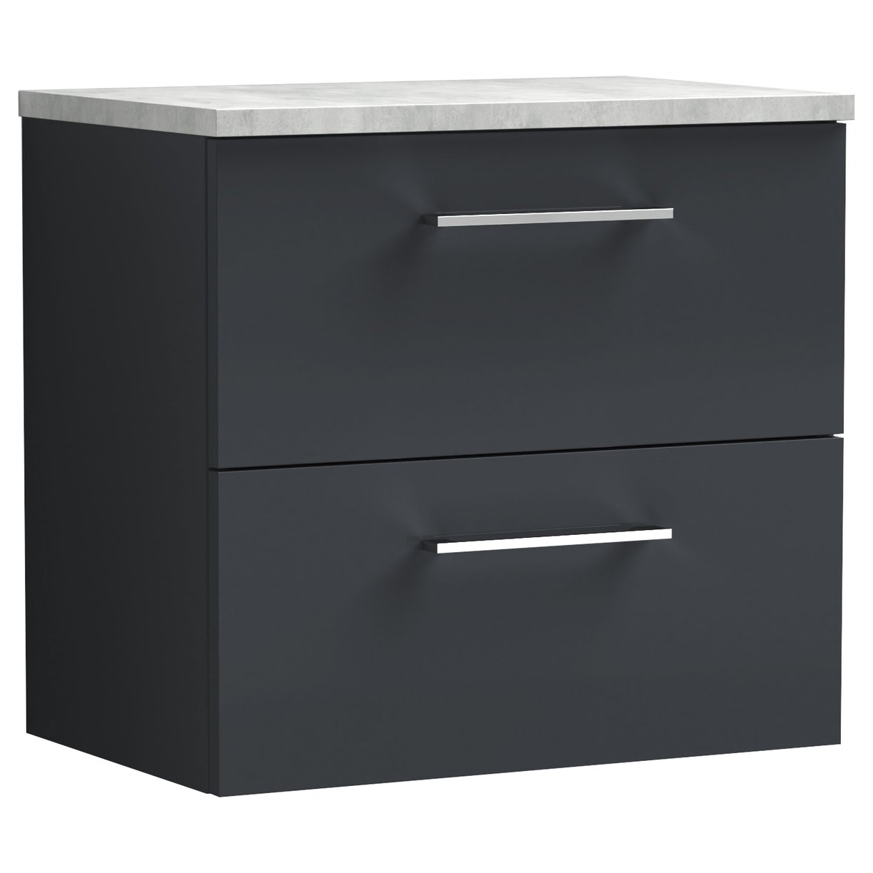 Arno 600mm Wall Hung 2-Drawer Vanity Unit & Laminate Worktop