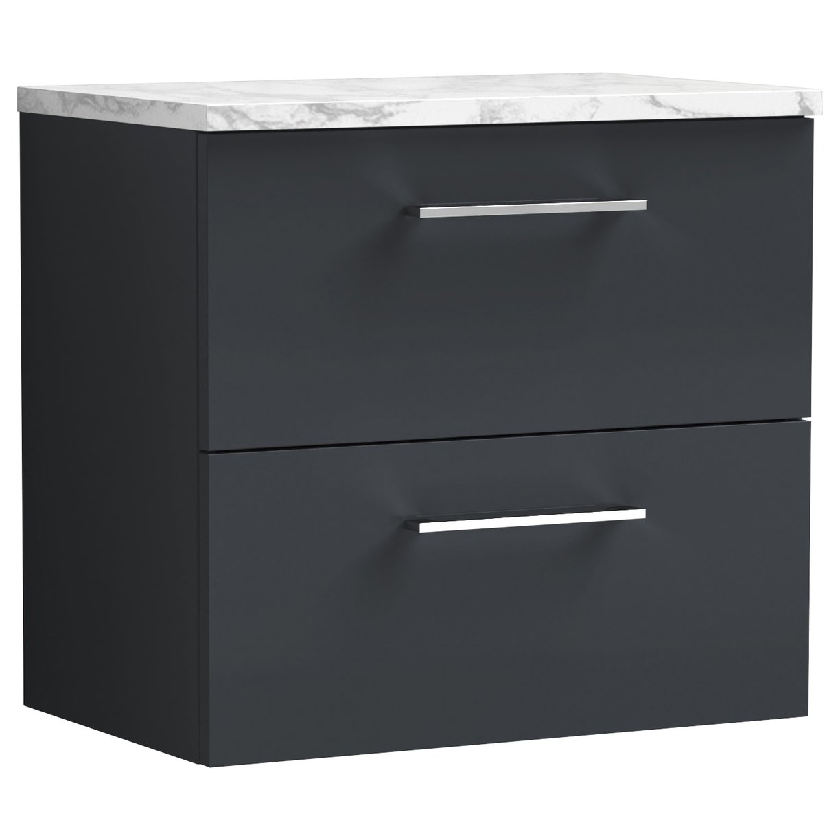 Arno 600mm Wall Hung 2-Drawer Vanity Unit & Laminate Worktop