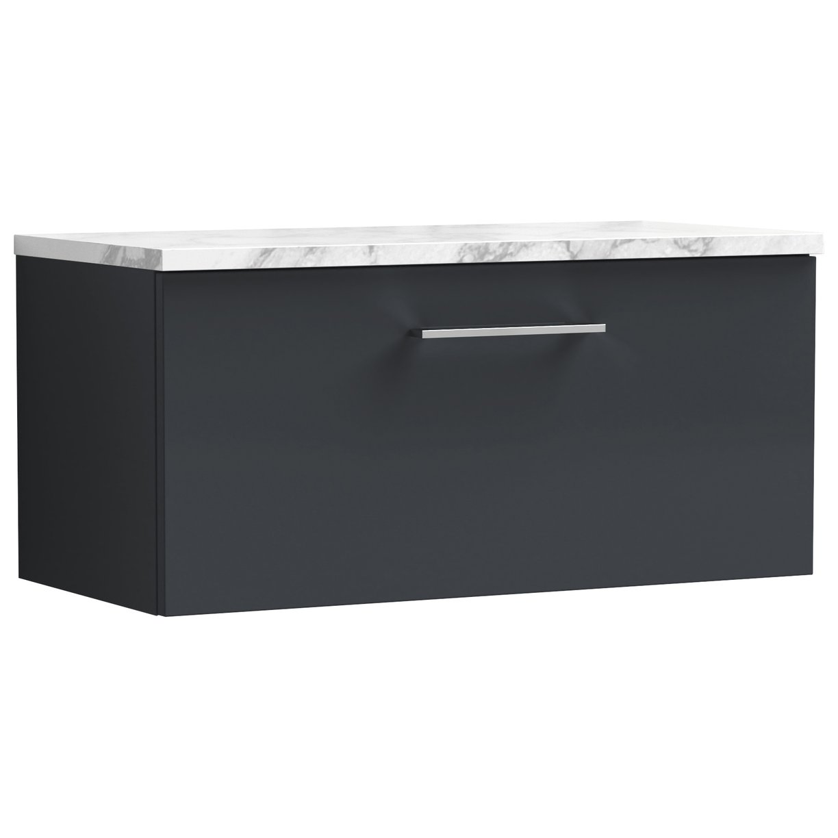 Arno 800mm Wall Hung 1-Drawer Vanity Unit & Laminate Worktop