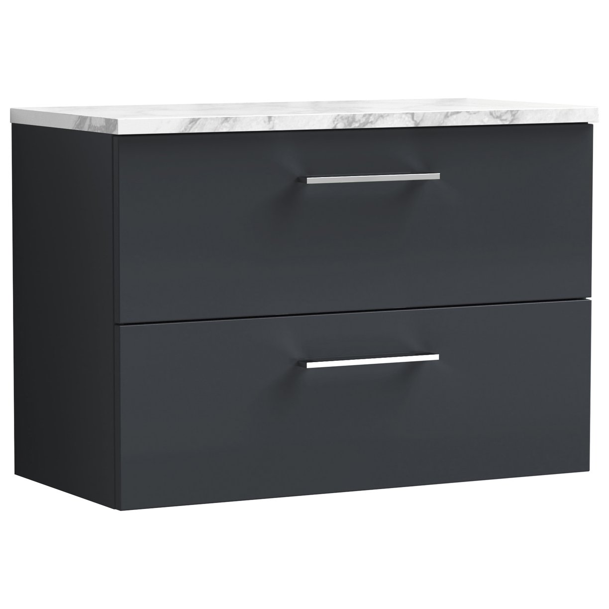 Arno 800mm Wall Hung 2-Drawer Vanity Unit & Laminate Worktop